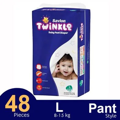 Savlon Twinkle Pant System Baby Diaper (8-15 kg) (48 Pcs) - HP86 - Rokomari product